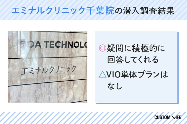 VIO 医療脱毛 エミナルクリニックの潜入調査結果